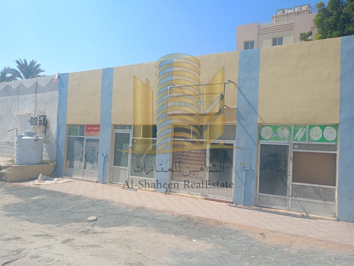 Shops for rent in Ajman, Al Bustan area very close to the street