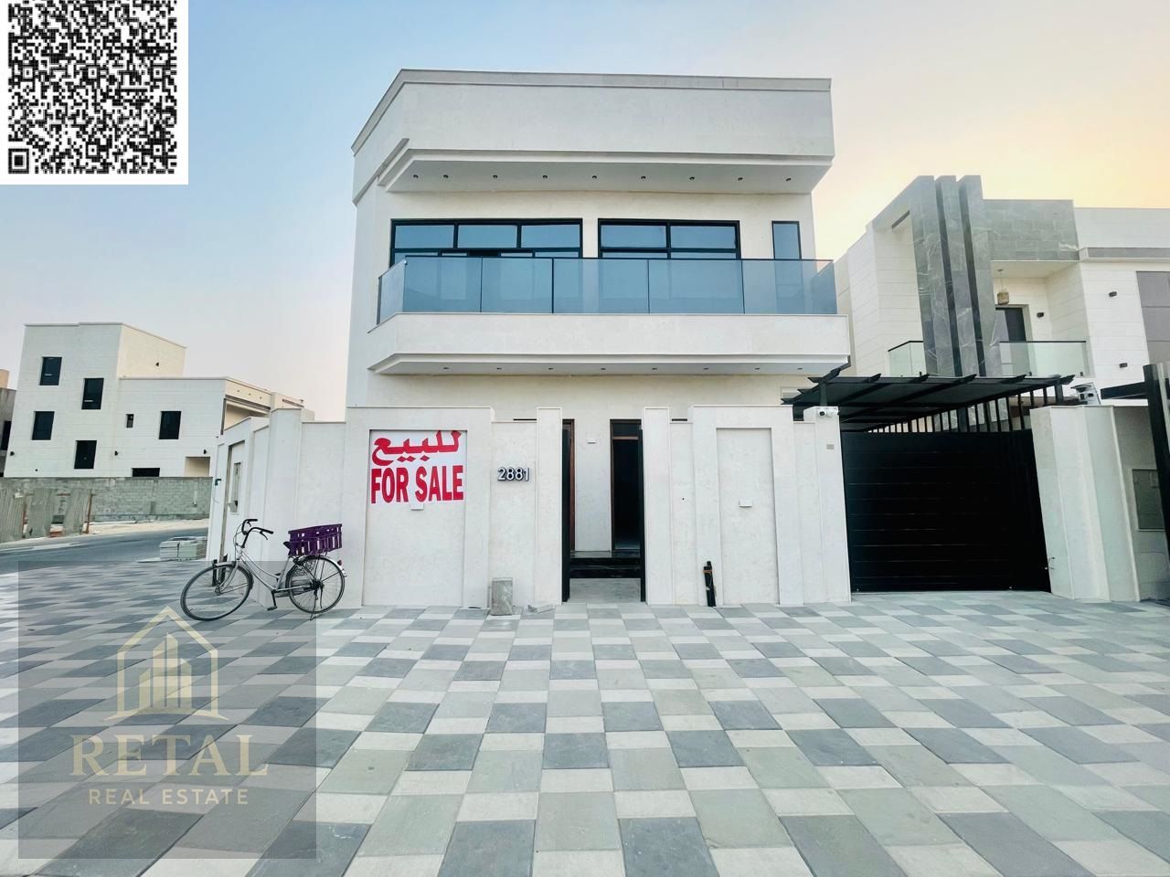 Villa for sale, high-end finishes, large area, and very good price.