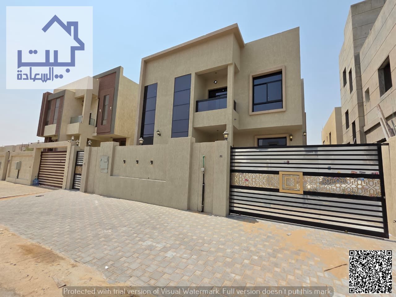Elegant stone-front villa for rent in Al Zahia, featuring modern design, luxurious finishes, refined interiors, and a prime location close to all amen