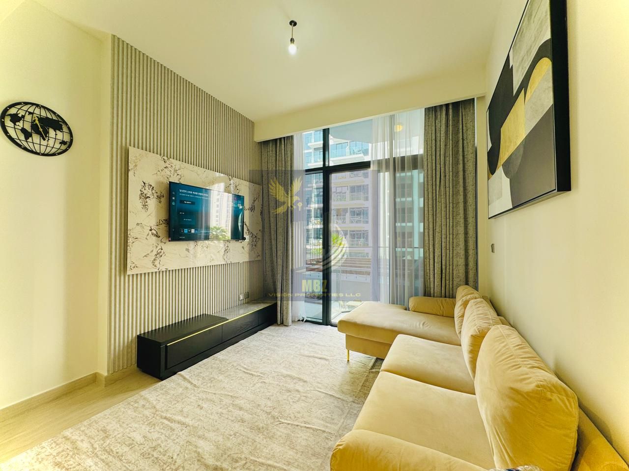 Modern 1-Bedroom Apartment | Community View | Azizi Riviera 47, Meydan One