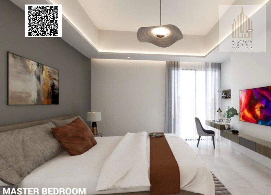 Apartments for sale in Al Nuaimiya Towers, an under-construction project, scheduled for delivery in April 2026. Area: 130 square meters / 1405 squa