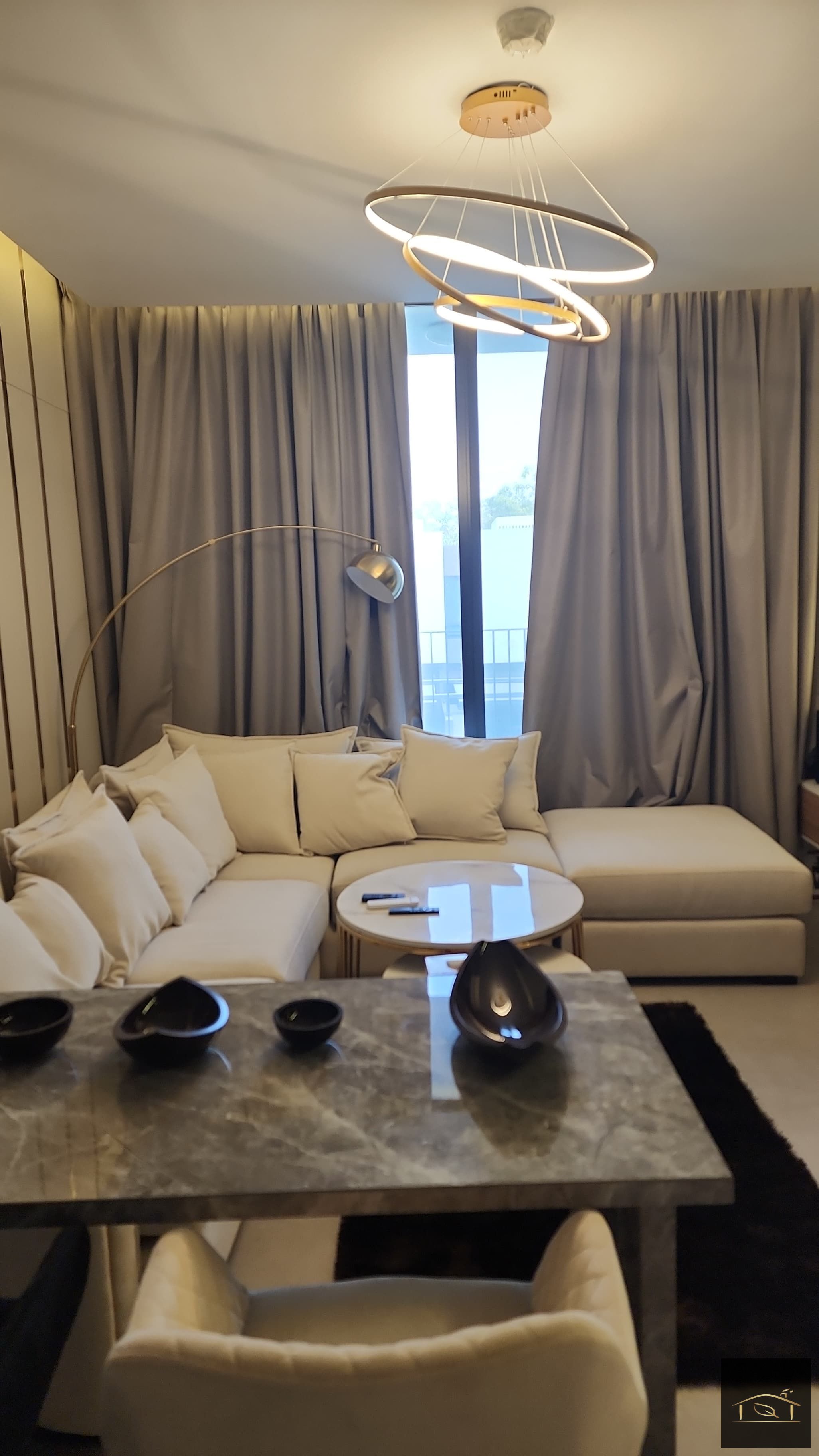 Own a two-bedroom apartment in Aljada - with a distinctive view