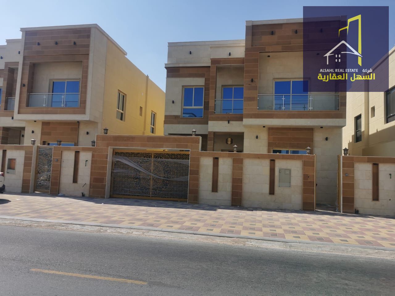 sale: A new two-story villa, freehold for life, available to all nationalities, in the Emirate of Ajman, Al Yasmeen area, on Sheikh Mohammed bin Zayed Road, near