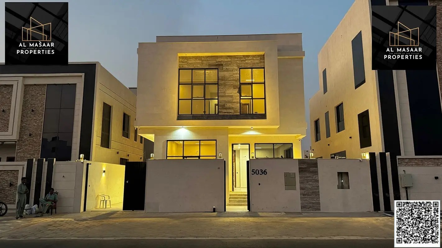 Luxury villa for sale in Al Yasmeen, Ajman, elegant design and a prime location in Ajman, with a modern design and high-quality finishes, at a negotia
