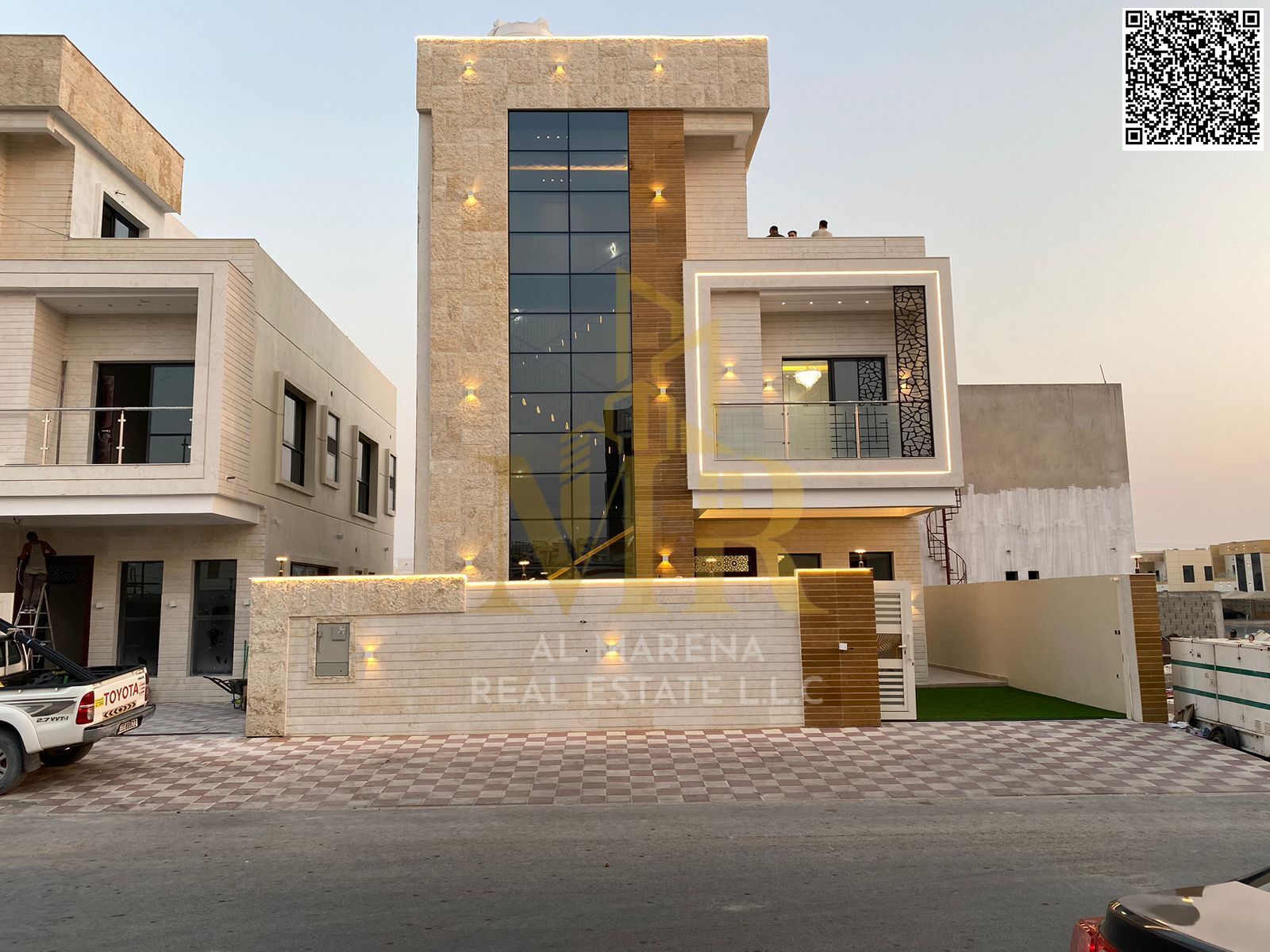 For Sale – Modern Villa in Al Zahia, Ajman | 6 Master Rooms | Pool | 2 Floors + Roof | AED 1.95M (All Fees Included)