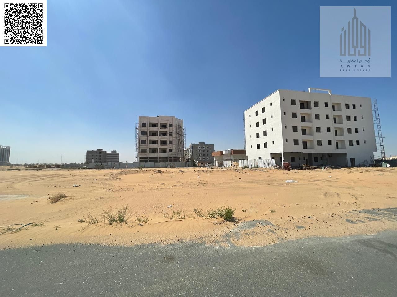 For sale: Residential-commercial land in the Emirate of Ajman. The land is located in the Al-Aaliya area of the Ajman Global City project The land has