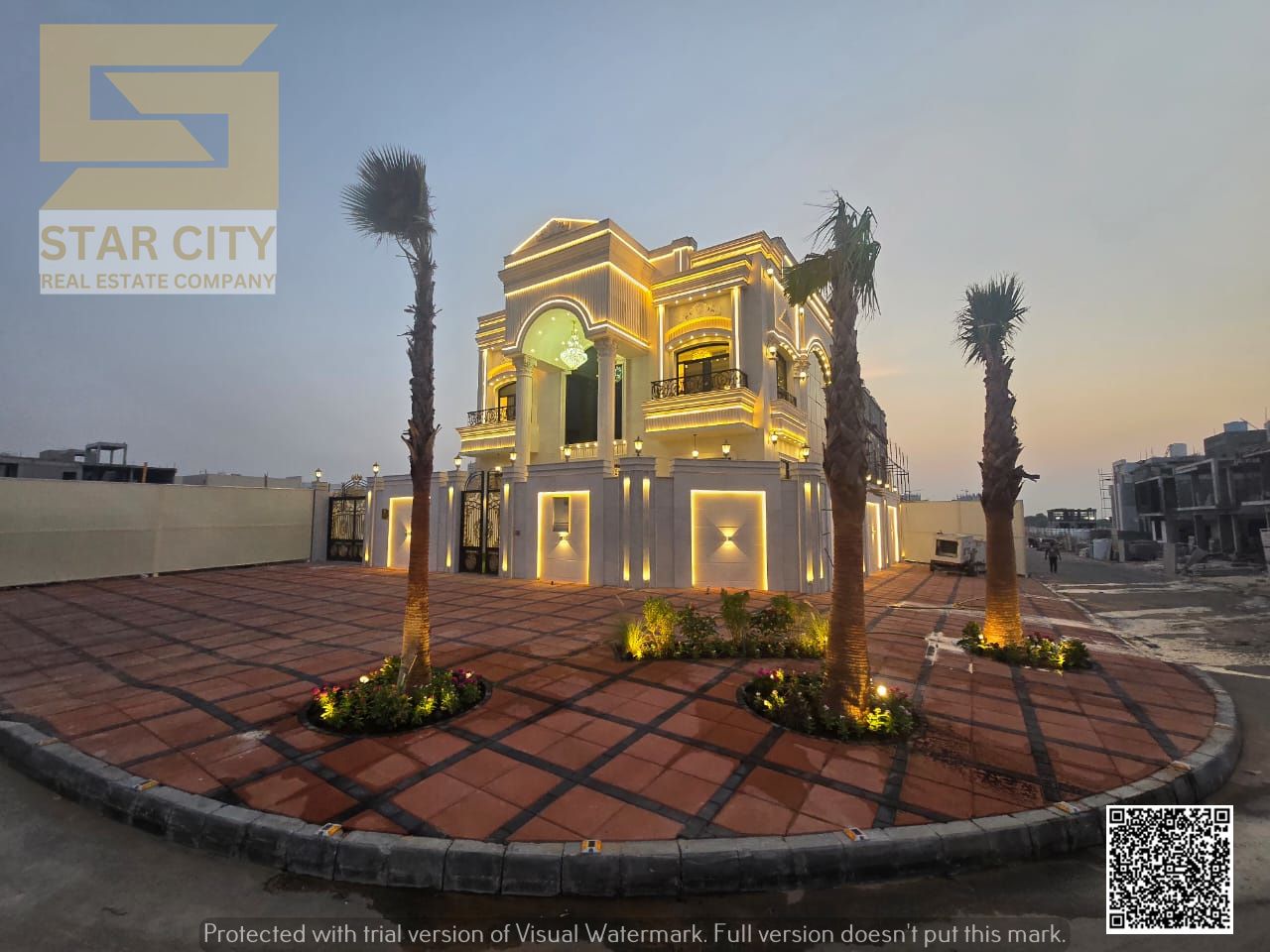 A corner villa with a luxurious classic design, including registration and ownership fees, in a prime location and close to all services, ready for im