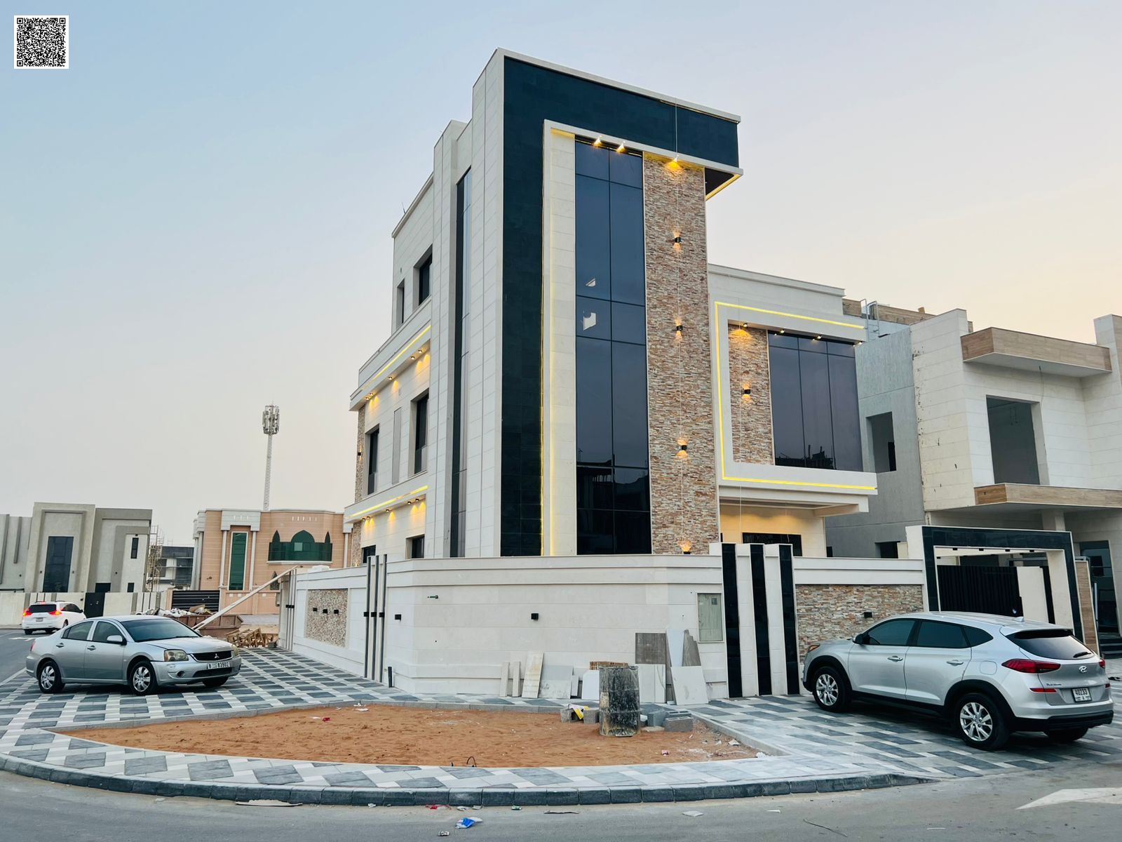 For sale, a luxurious European-designed villa at a negotiable price with the possibility of bank financing.