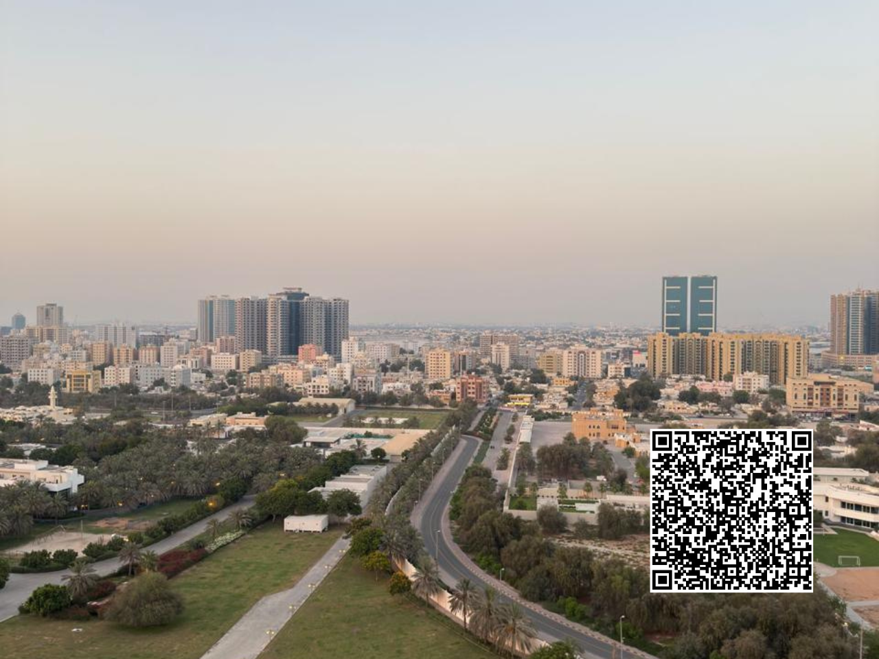 Open view 1 bed room hall available for rent in city tower Ajman