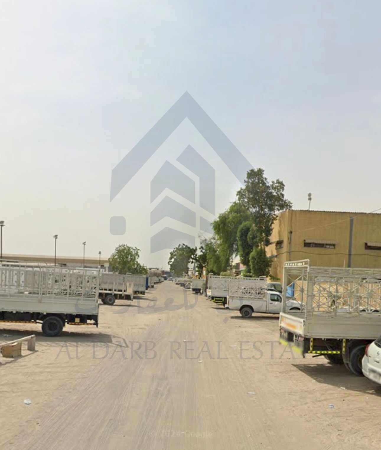 For sale in Industrial Area 6, Sharjah, 4 plots with Warehouses, area 30,000 square feet, rented