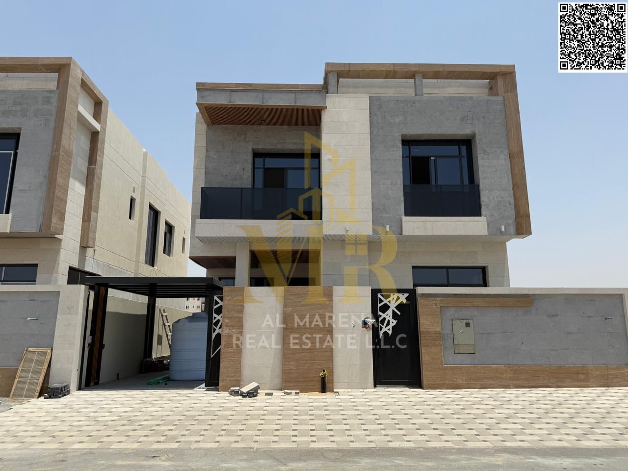 Luxury super deluxe villa for sale in Al Yasmeen area, Ajman, freehold for all nationalities, price inclusive of electricity and water
