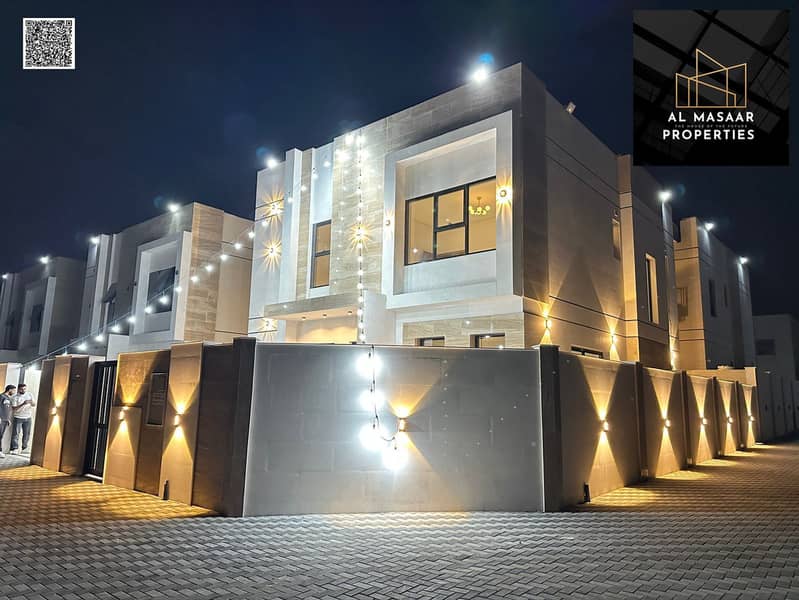 Al Zahia villa on a corner lot with two street frontages, very distinctive, registration fees included