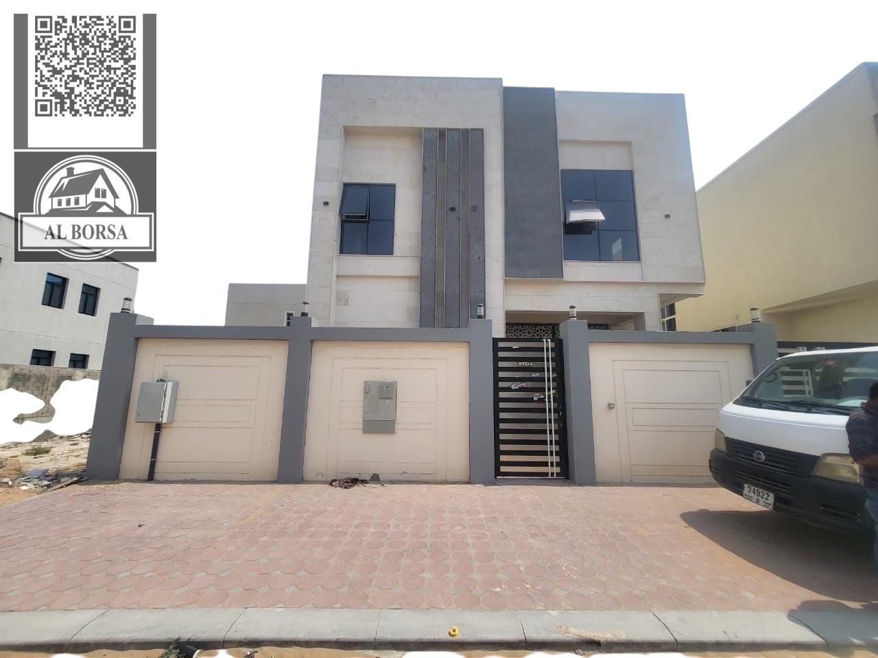 Luxury villa for rent on a main street in Al Helou area – Ajman | 5 master bedrooms + majlis + living room + maid's room
