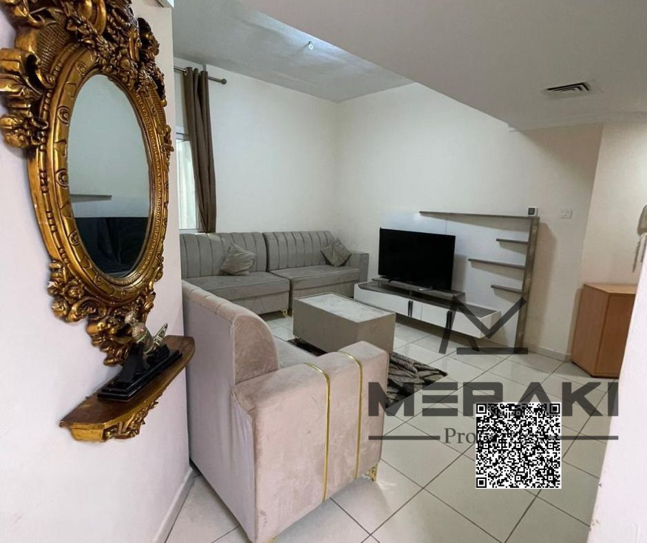 Your monthly installment is 3700 dirhams for a one-bedroom apartment with a living room in the Orient Towers.