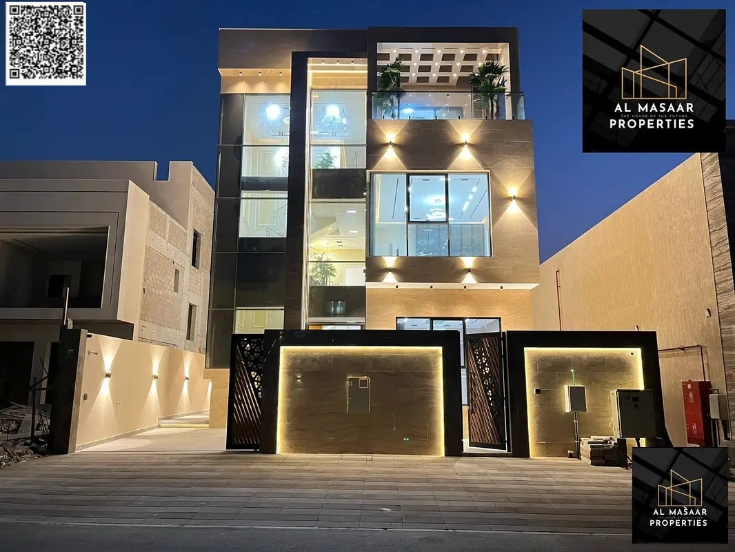 For sale, a luxurious villa with a modern design, including registration and ownership fees, electricity and water, with the possibility of bank finan
