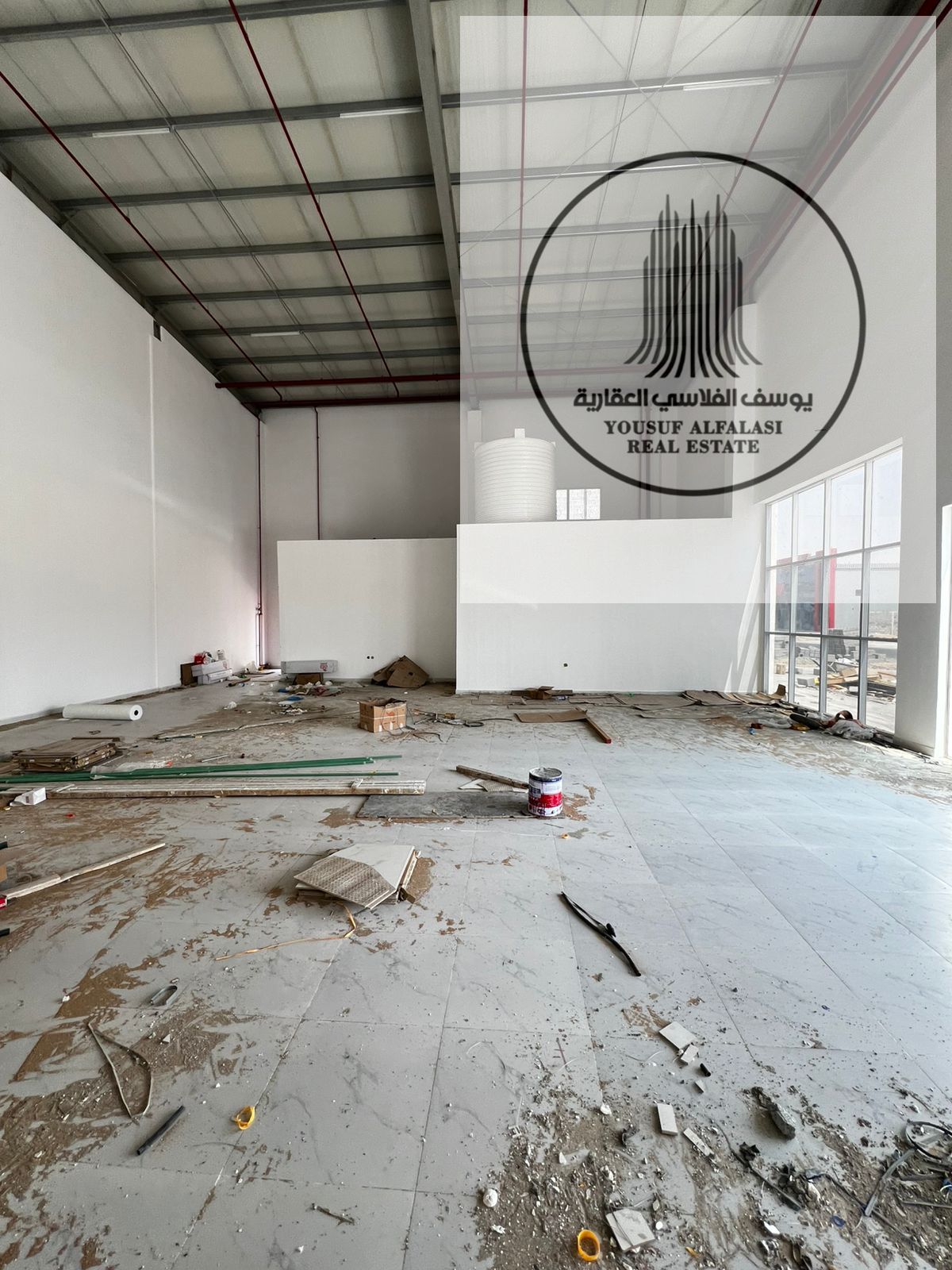 "Warehouse for rent 2000 sqft, 21kW, annual rent 90K AED, ready to operate. "
