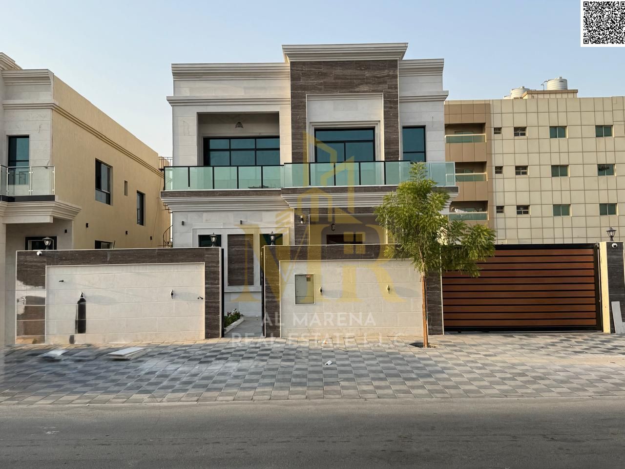 Luxury villa for sale in Al Rawda – Two floors and a roof, price includes electricity, water, and air conditioning. 5 bedrooms – 5000 sq ft – Modern d