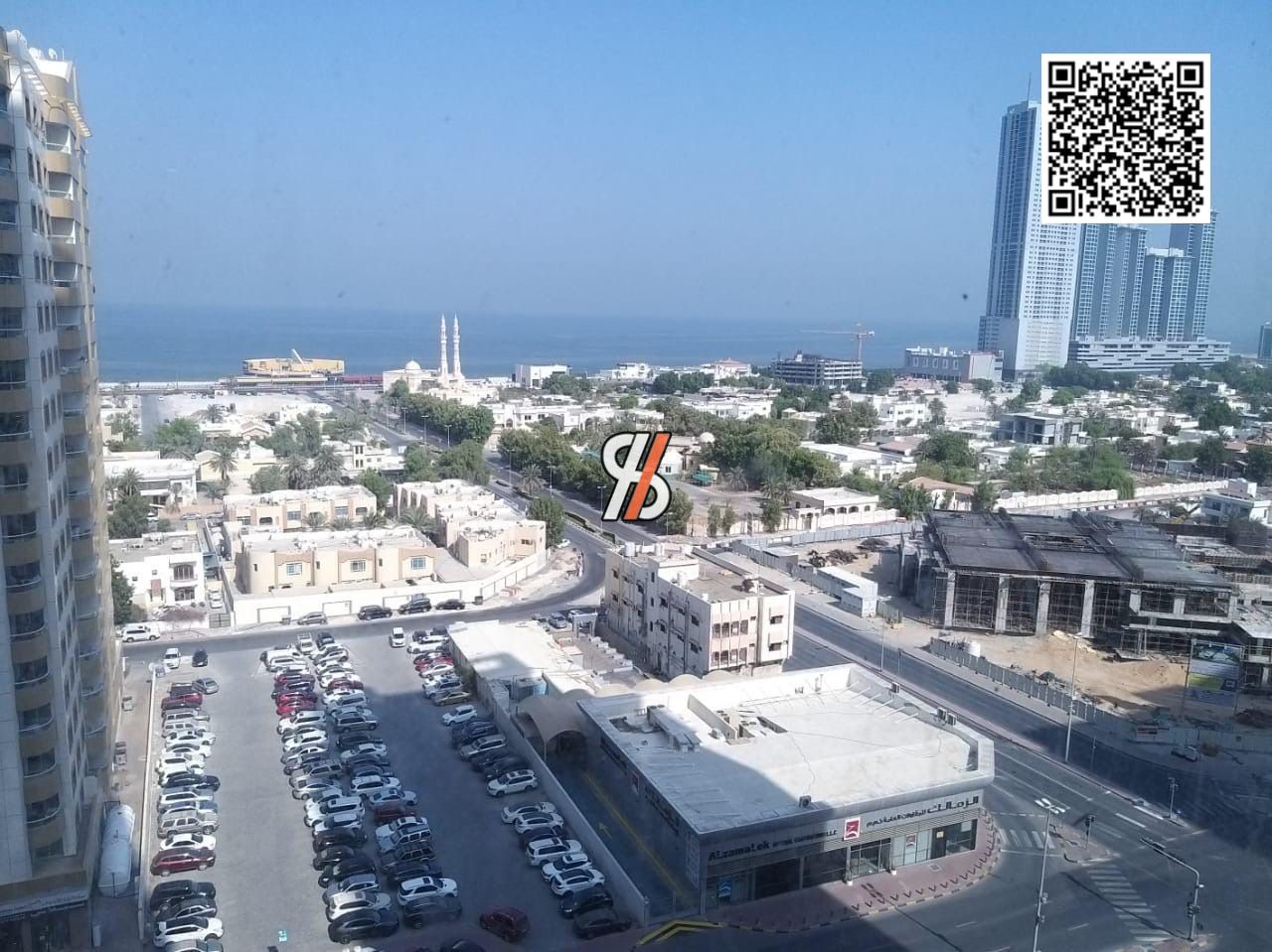 Available 1bhk biggest size sew view open for rent in Ajman one towers