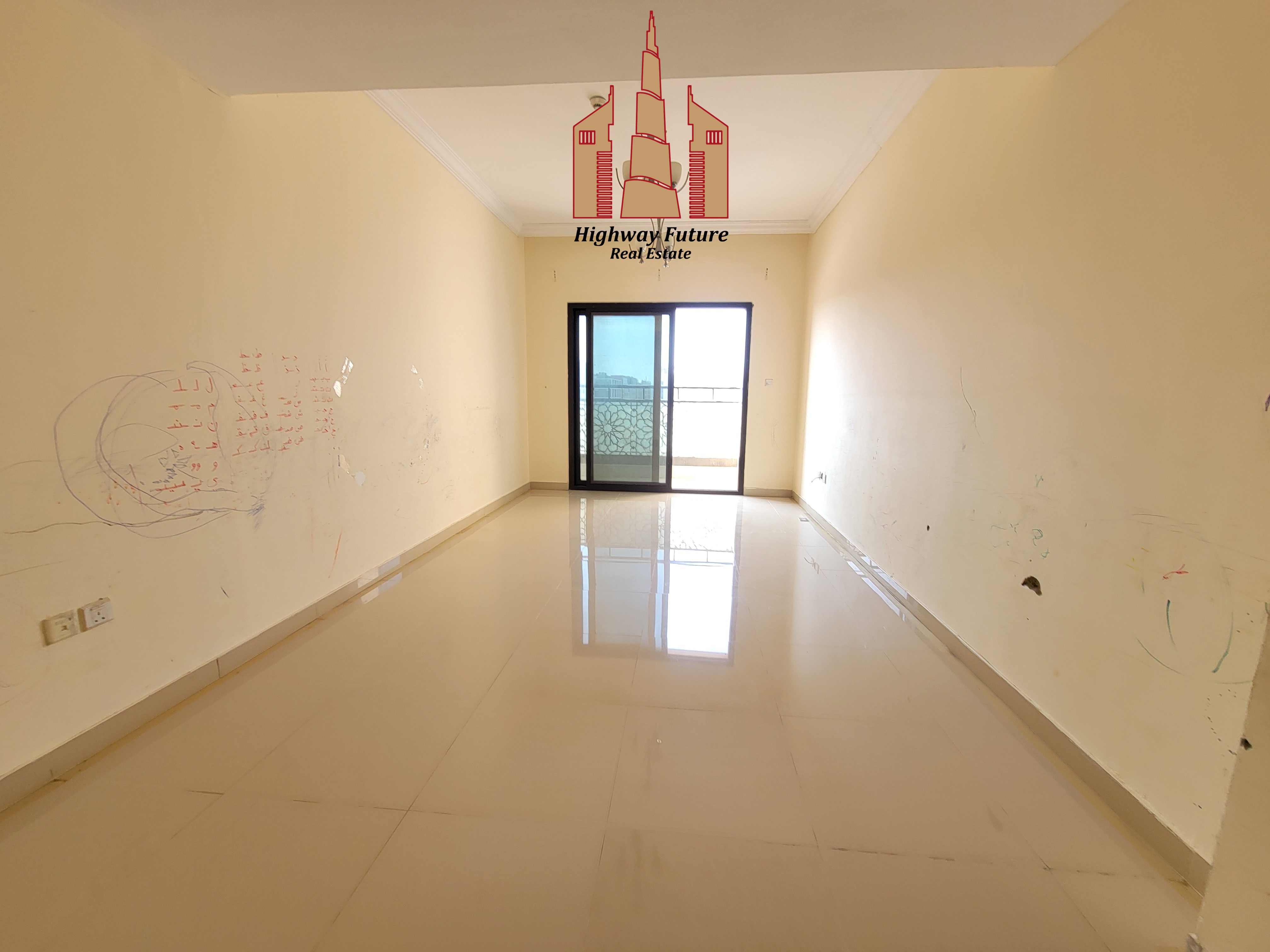Hot offer 1bhk just 45k with balcony and covered parking in Muwaileh