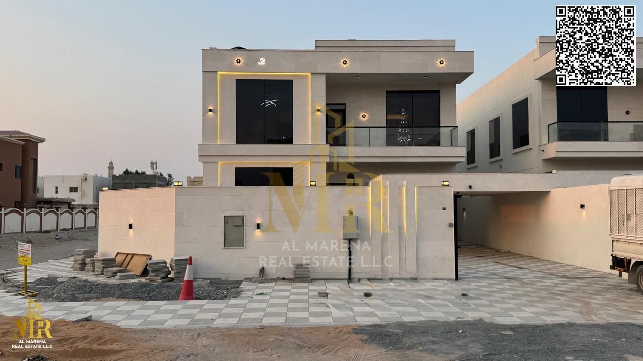 A villa, including AC installation fees, on the main street, ready to move in, in one of Ajman's most prestigious areas. Freehold ownership for all na