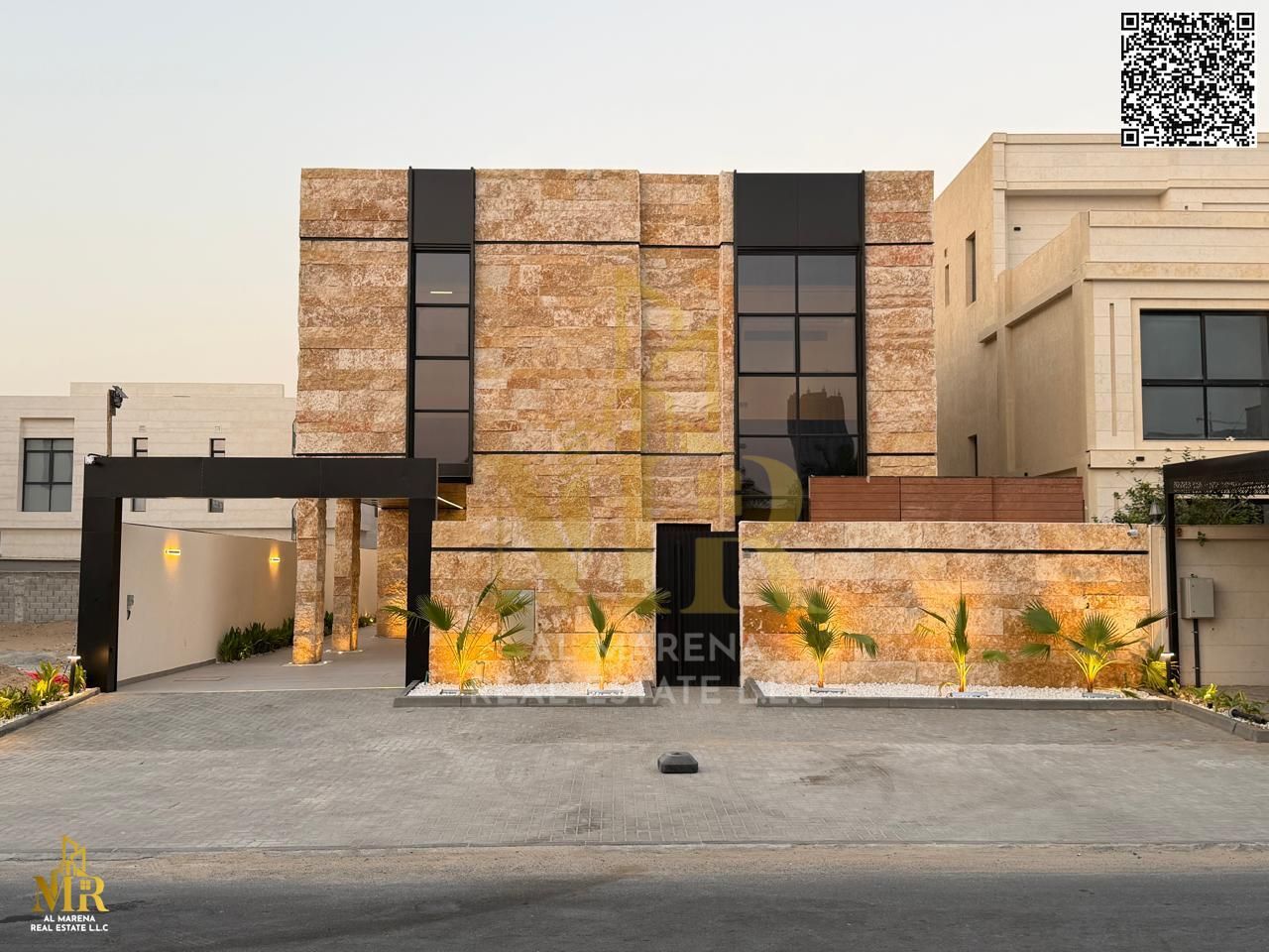 Luxury villa with modern design and a private pool in Al Alia area - one minute from Sheikh Mohammed bin Zayed Road