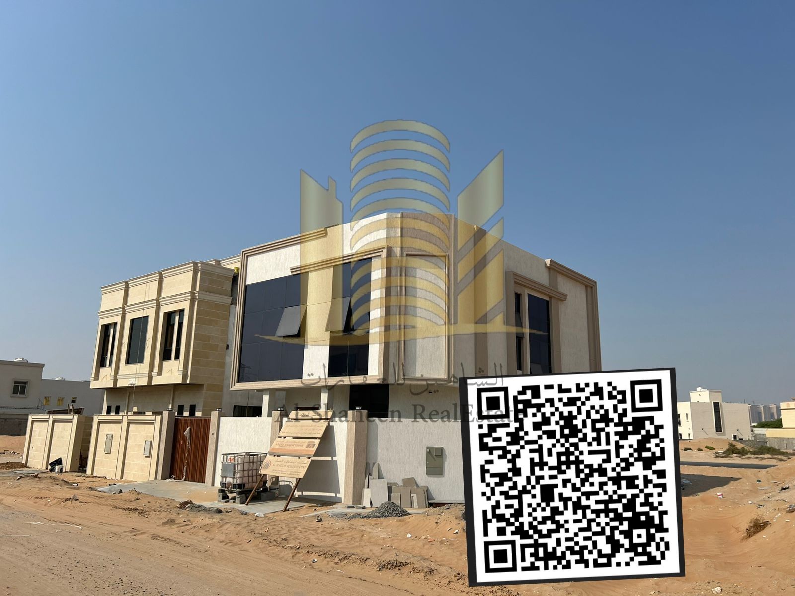 New villa for sale, first occupant Ajman - Al Yasmeen area Corner of two streets - Area 3,200 square feet At a bargain price - Behind the park Super deluxe finishing Consists of: Two floors - 5 bedrooms + Majlis + Hall Laundry room With air conditioning V