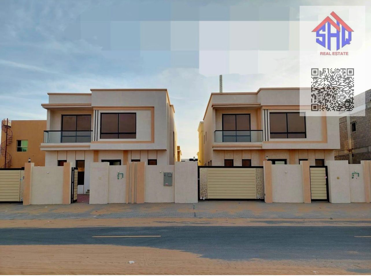 Villa for sale, including water, electricity, and air conditioning, with some furnishings. It has 4 bedrooms, a living room, a majlis (formal sitting room), and a maid's room.