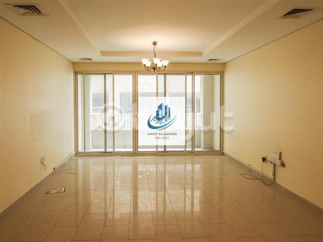 hot offer chiller free gym phool free 2bhk with balcony 3 washroom just in 54k only for family opp sahara centre in al nahda sharjah