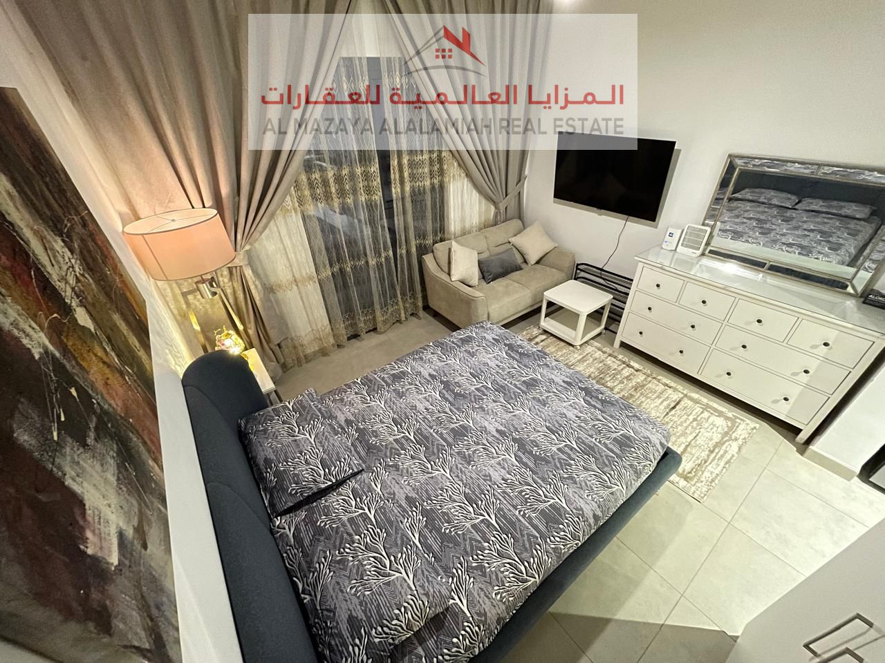 Furnished monthly studio in Maryam Island Deluxe - Internet - Parking - Gym - Swimming pool - Green spaces.
