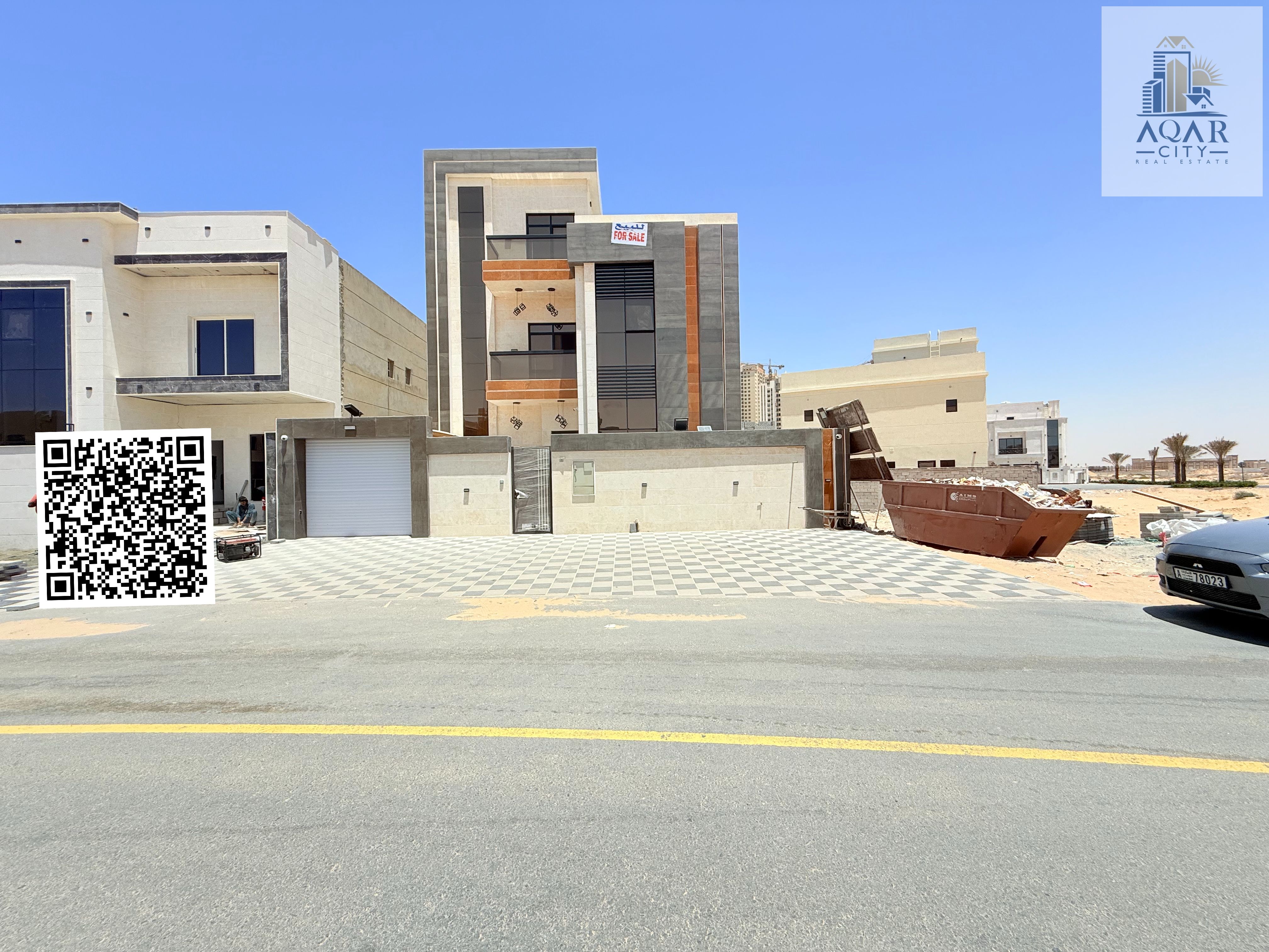 Your dream villa Including air conditioning and registration fees Price at an attractive price, on Sheikh Mohammed bin Zayed Road, 100% bank financin