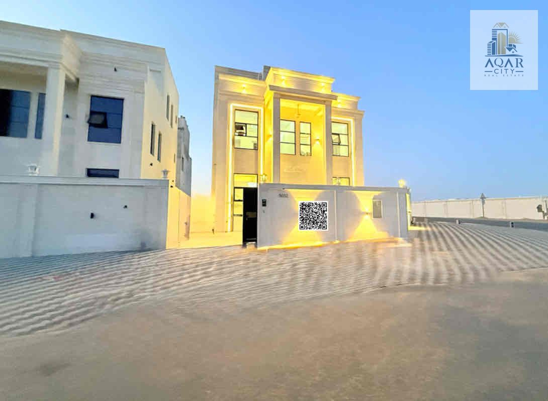 An unrepeatable opportunity: The finest villa in Al Helio, directly from the owner, with two floors and a roof, opposite the Azha complex, the school