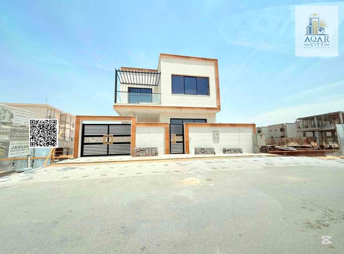 A modern villa, including registration and ownership fees, opposite a mosque, directly behind the park, freehold for all nationalities, at a negotiabl