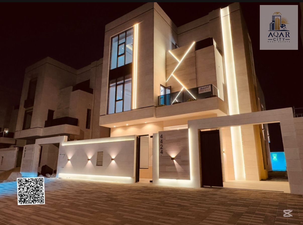 From the owner directly, a new 3-story villa with super deluxe finishing in Al Helio 2 - Ajman with bank financing facilities for payment.