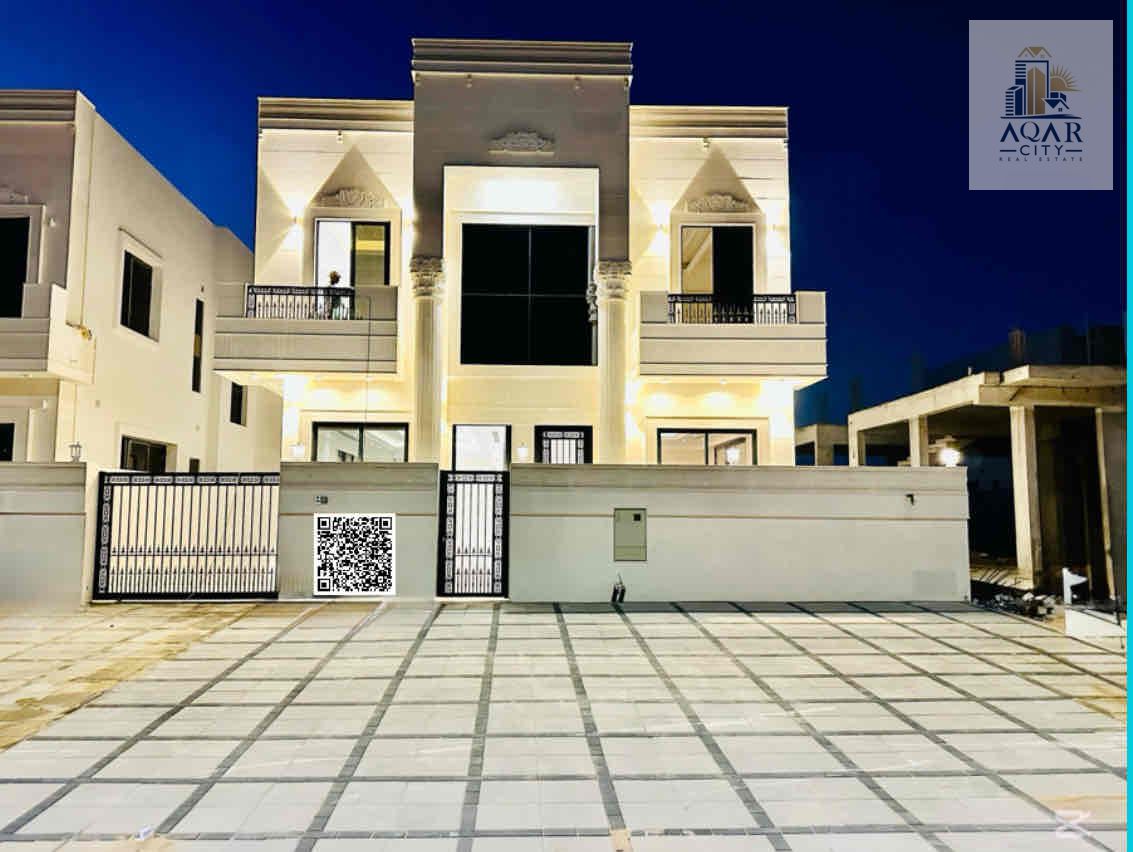 For sale, a luxurious villa in Al Helio 2 - Ajman | On the main street | At a price including registration and ownership fees and a prime locatio