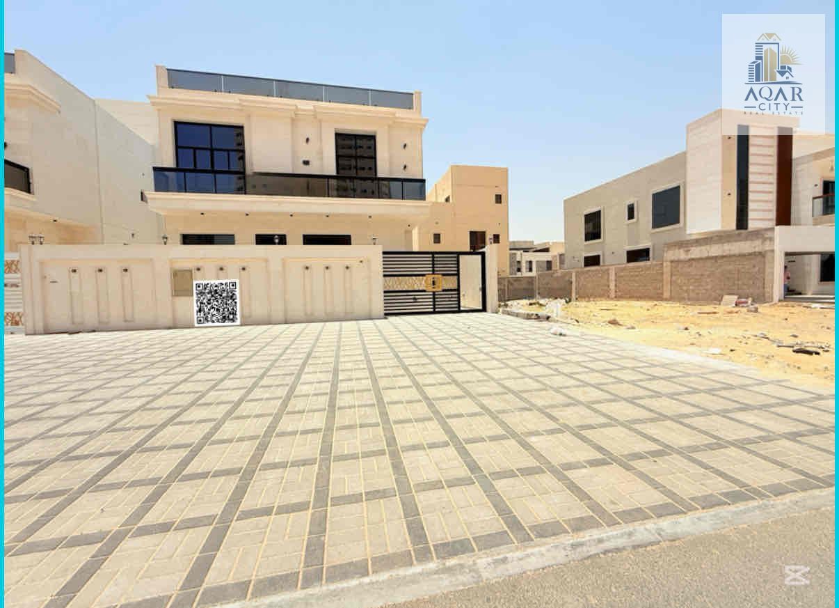 For sale, a luxurious villa with high-quality finishing - Ajman, close to Sheikh Mohammed bin Zayed Road, including air conditioning