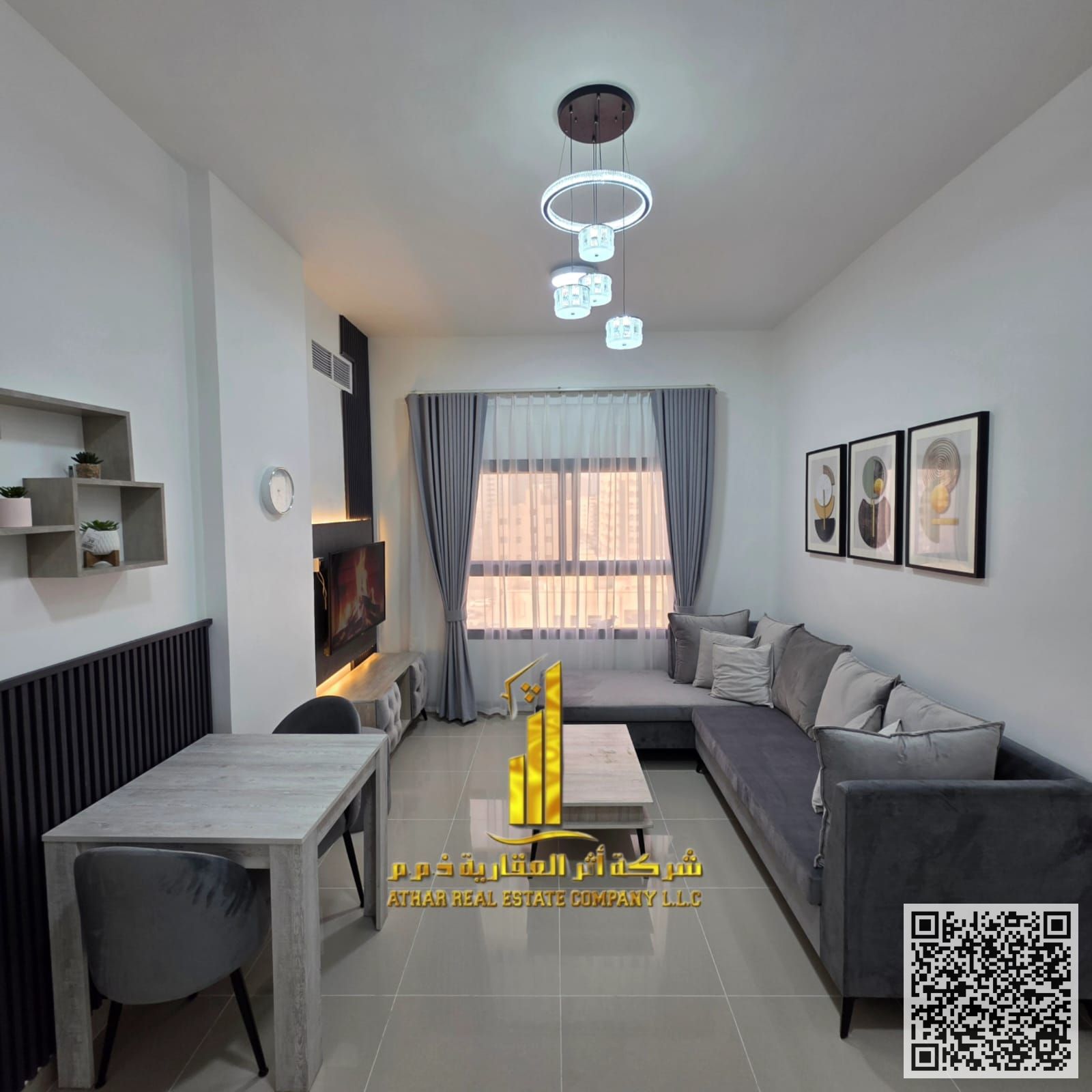 Luxury 1-Bedroom And a Hall, fully furnished New, open view, bills included, internet, ready to move in – Corniche Ajman