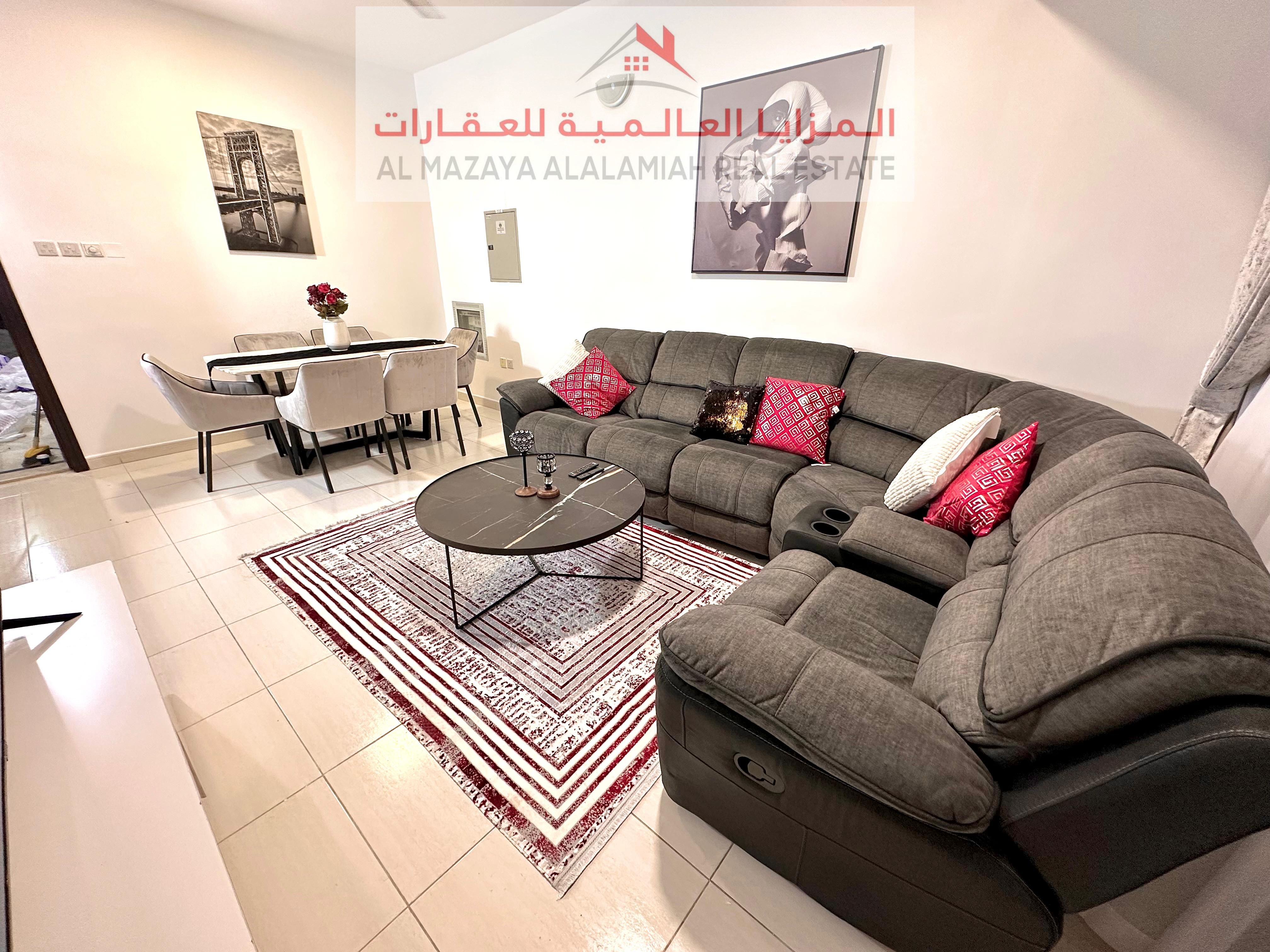 For Rent Monthly, Two Bedrooms / 2 bathrooms and a hall, Al Khan area, behind McDonald's