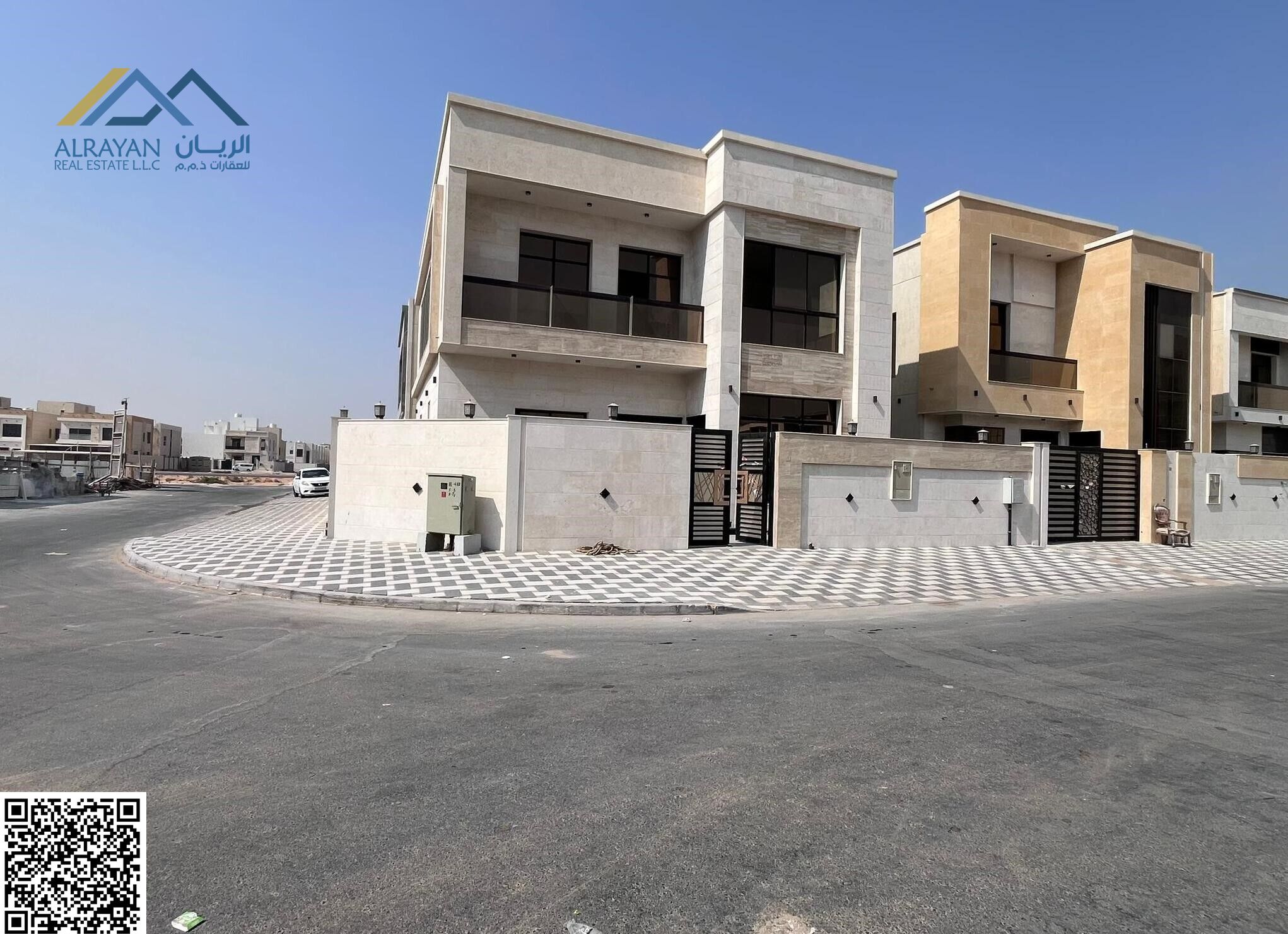 Luxury villa on a corner lot with two street frontages, including registration fees, water, and electricity.