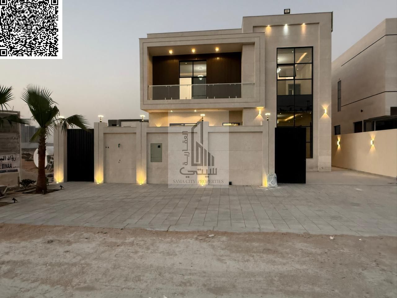 Luxury villa for sale in Ajman, including registration fees.