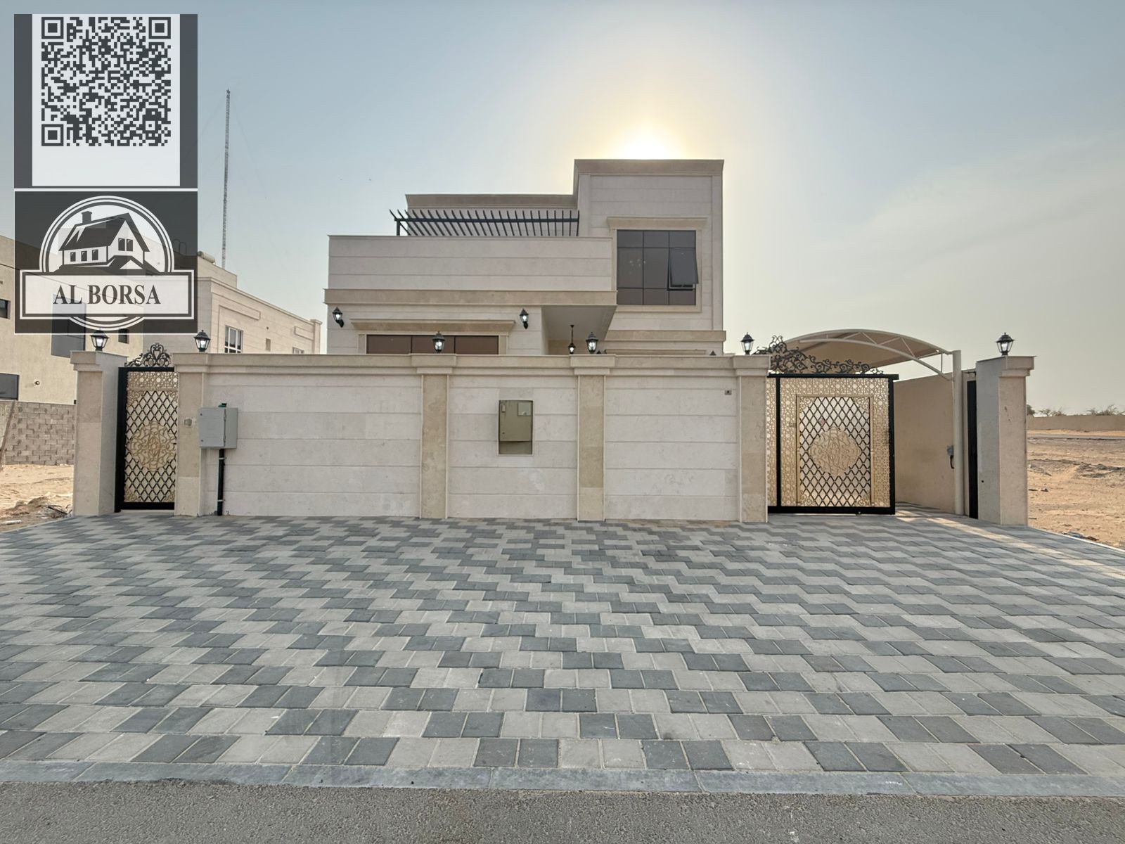 Brand new villa for rent in Al Helio – Ajman | Ideal location opposite the park and mosque. .