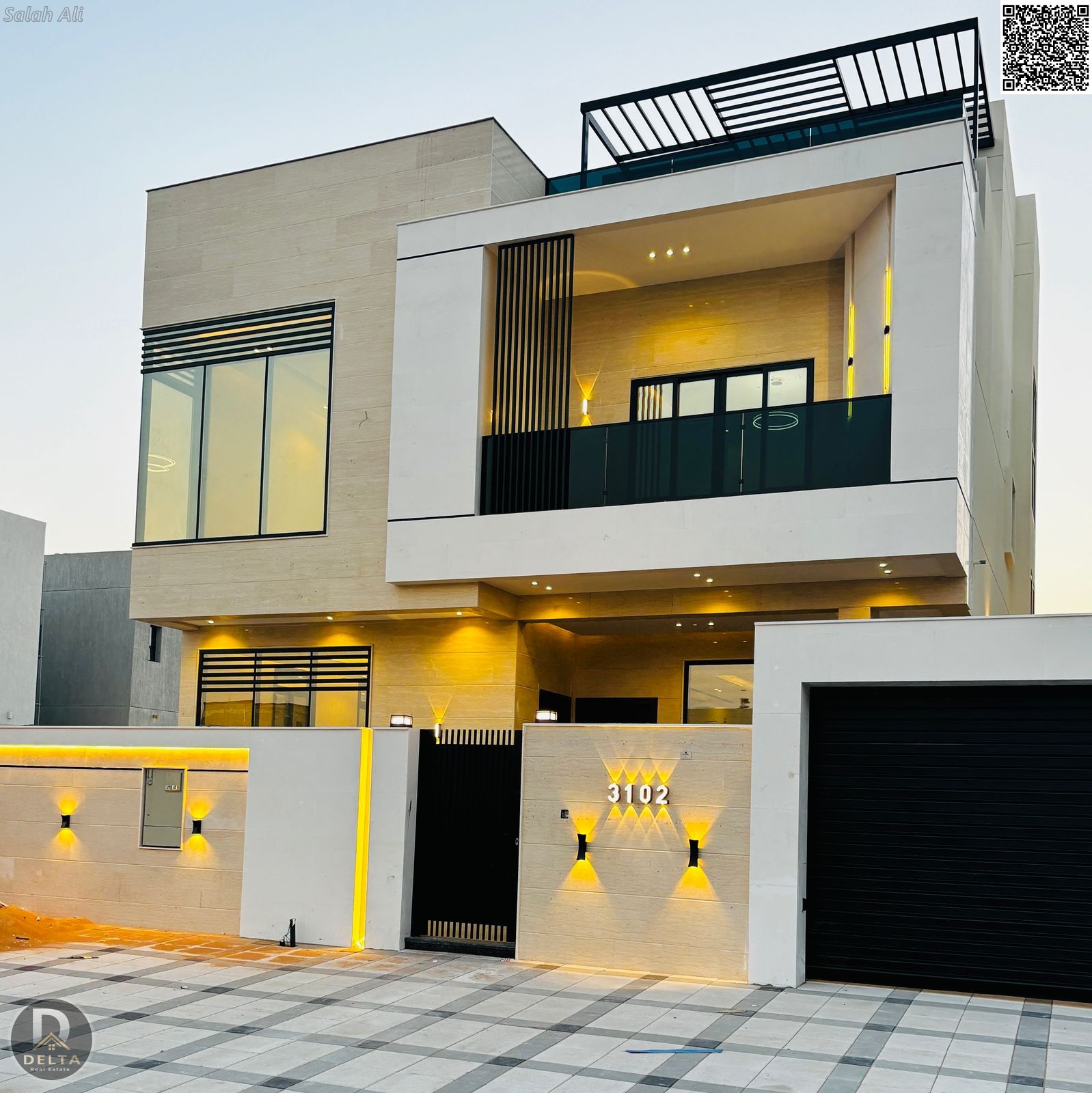 Luxury villa with a modern European design – ground floor and first floor with a roof