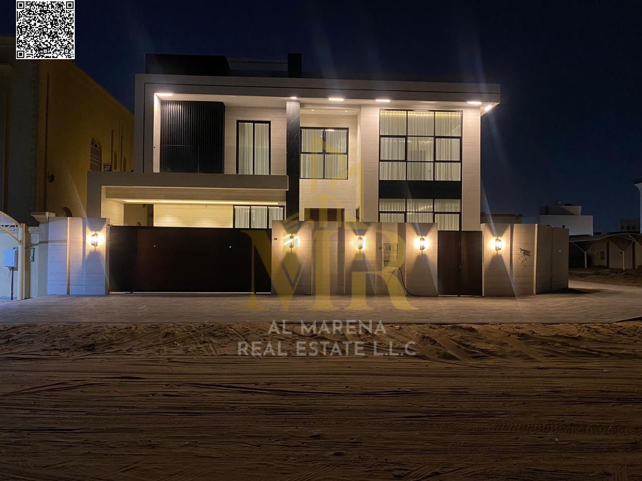 Corner villa, two floors and a roof, in Al Rawda 1 area, Ajman, behind Al Hamidiya Police Station. Price includes electricity, water and air condition