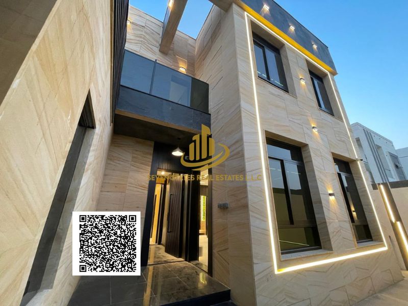 Luxury villa in Al Zahia - Ajman, palace design, private garden, including registration and ownership fees, including electricity and water fees.