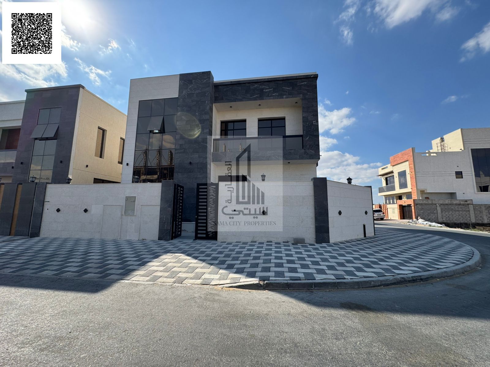Villa for Sale in Al Yasmin District Consisting of: • 5 Master Bedrooms • Majlis with Bathroom • Living Room with Bathroom • Main Kitchen • Maid