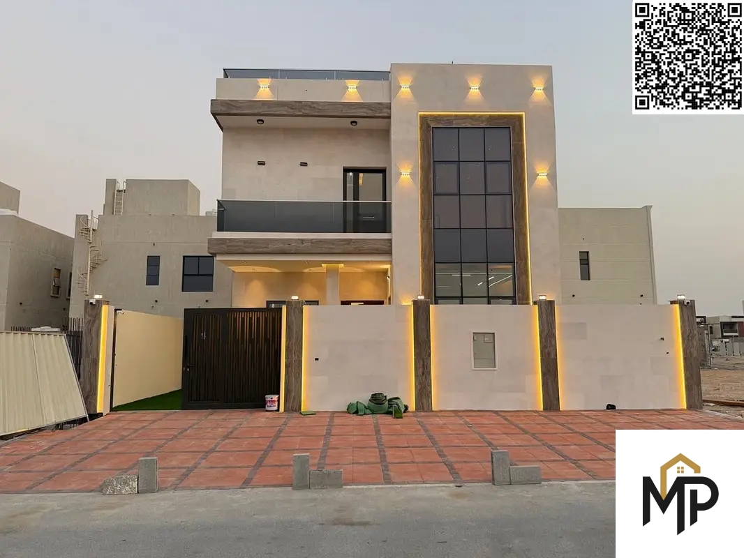 For sale: a luxurious villa in Al Zahia area, Ajman, with a modern design and luxurious finishes.