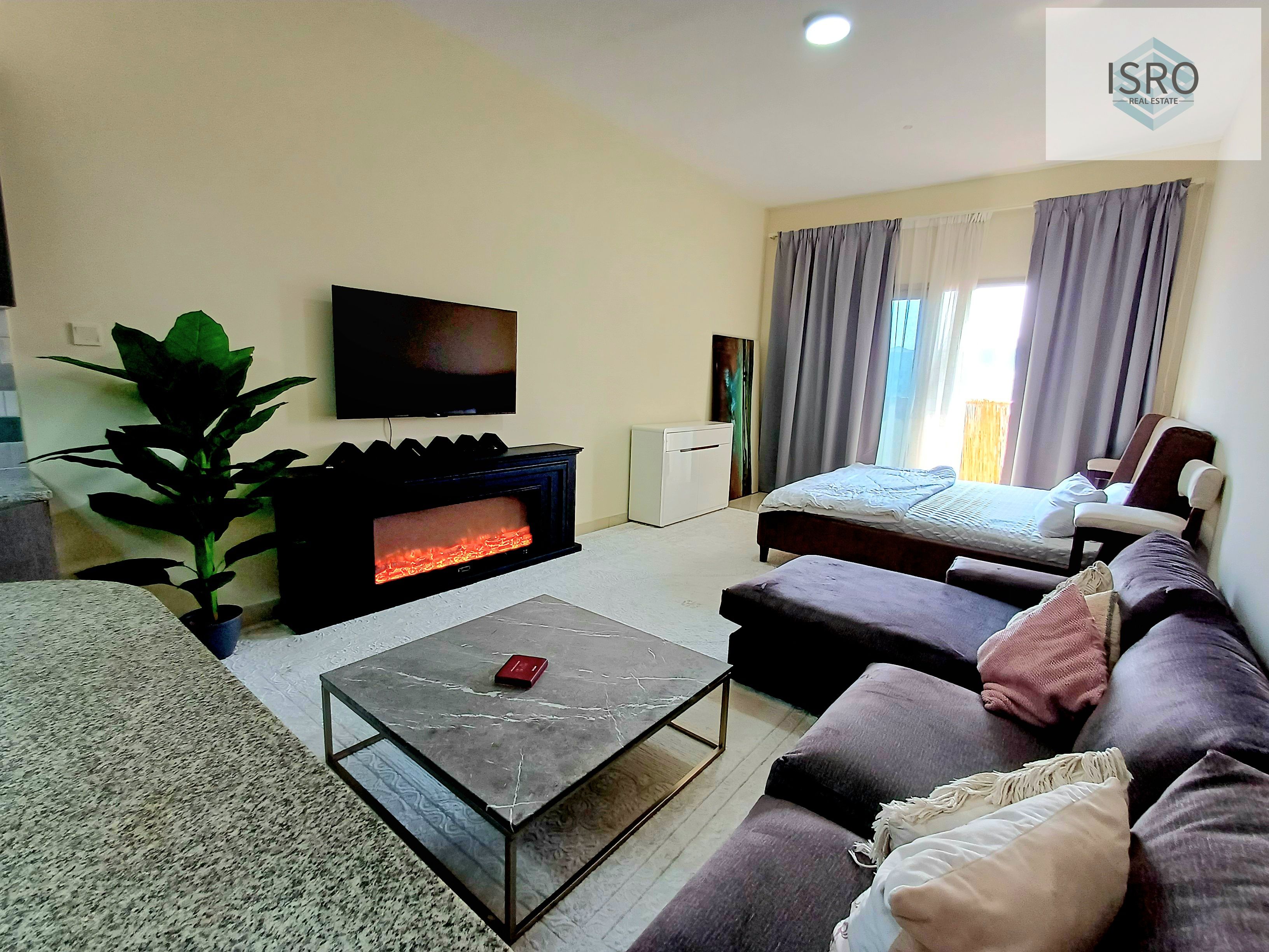 Fully furnished studio with Balacony electricity water gas and internet al