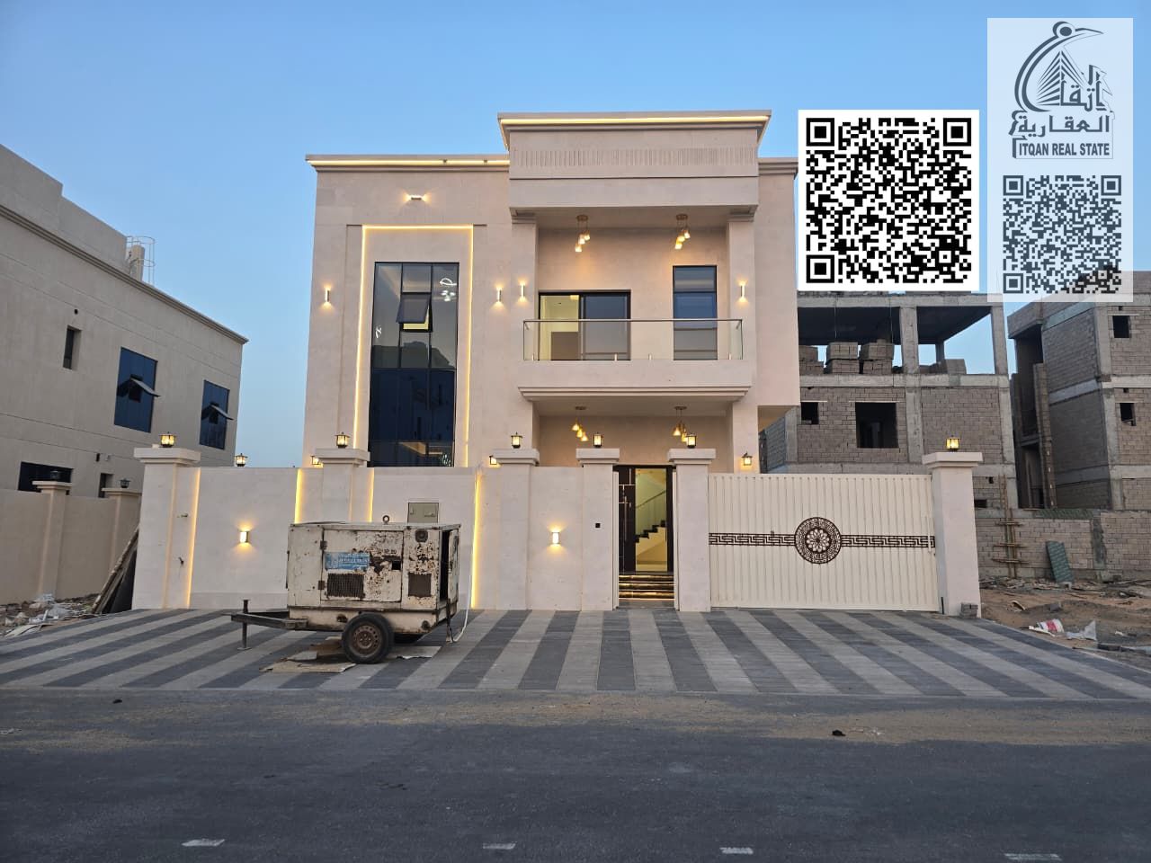 Villa for sale directly from the owner, near the mosque, inclusive of all fees, key handover, built with the highest quality and large built-up area.