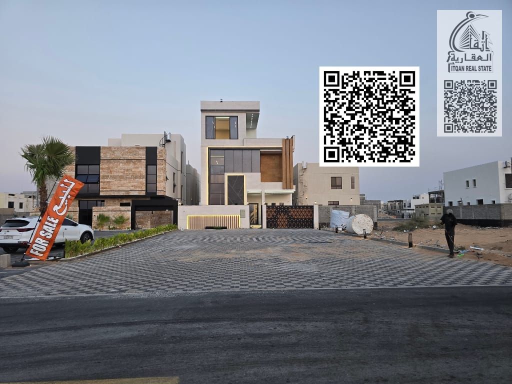 Villa for sale directly from the owner with a 25-meter setback, including registration and ownership fees. Excellent location and close to Sheikh Zaye