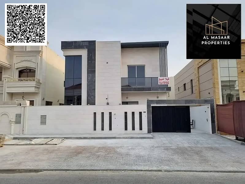 Villa with swimming pool for sale in Ajman, specifically in Al Alia area, one of the most prestigious areas, behind the Chinese market on Sheikh Moham