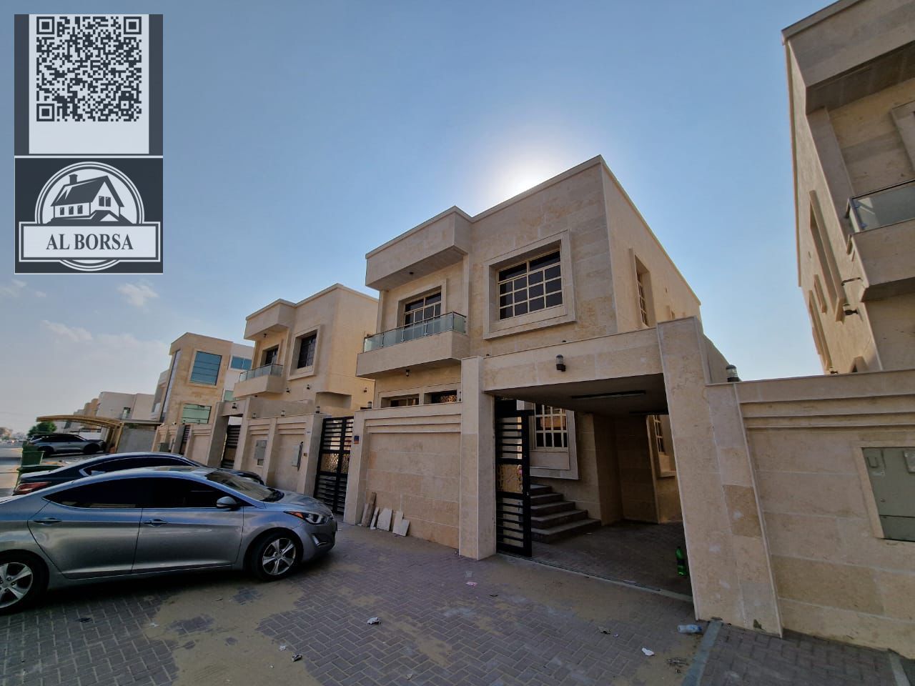 A fantastic villa for rent in Ajman, Al Yasmin area - 5 master bedrooms, living room, majlis, and maid's room. Rent is only AED 90,000, payable in i